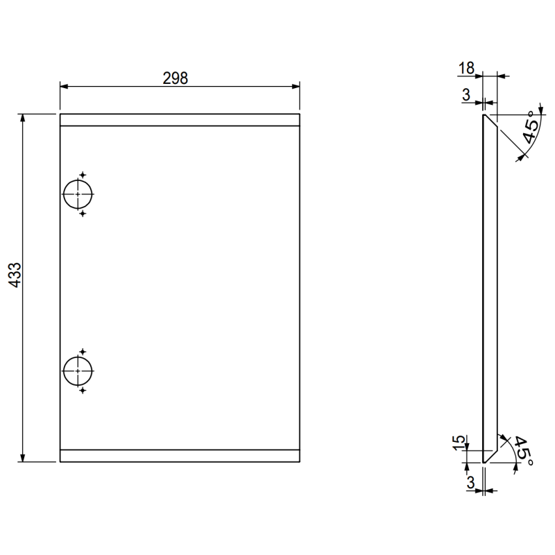 Mexen Rivel 100 cm-es fürdőszobaszekrény Vela bal oldali mosdóval, 1S, 1D, bordázott, fekete matt