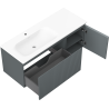 Mexen Rivel dulap baie 120 cm cu chiuvetă Vela stânga, 1S, 1D, canelat, grafit mat/alb mat - 91A23-12047-3-BBFF66-W23L01