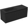 Mexen Rivel dulap baie 120 cm cu lavoar Vela stânga, 1S, 1D, canelat, negru mat - 91A23-12047-3-BBFF71-W23L71