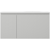 Mexen Rivel dulap de baie 90 cm cu lavoar Vela dreapta, 1S, 1D, canelată, gri mat/alb mat - 91A23-09047-3-BBFF62-W23P01