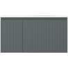 Mexen Rivel dulap de baie 90 cm cu chiuvetă Vela dreapta, 1S, 1D, riglată, grafit mat/alb mat - 91A23-09047-3-BBFF66-W23P01
