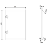 Mexen Rivel dulap baie de 90 cm cu chiuvetă Vela dreaptă, 1S, 1D, striat, negru mat - 91A23-09047-3-BBFF71-W23P71