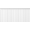 Mexen Rivel dulap de baie 100 cm cu lavoar Vela dreapta, 1S, 1D, cu striații, alb mat - 91A23-10047-3-BBFF01-W23P01