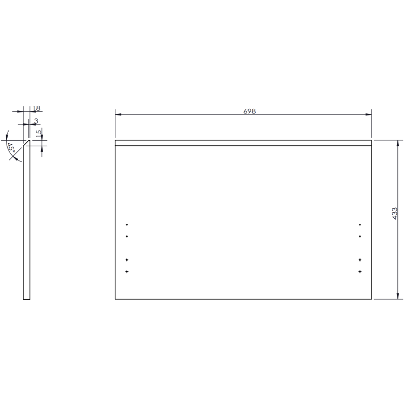 Mexen Rivel dulap baie 100 cm cu chiuvetă Vela dreapta, 1S, 1D, canelat, gri mat/alb mat - 91A23-10047-3-BBFF62-W23P01