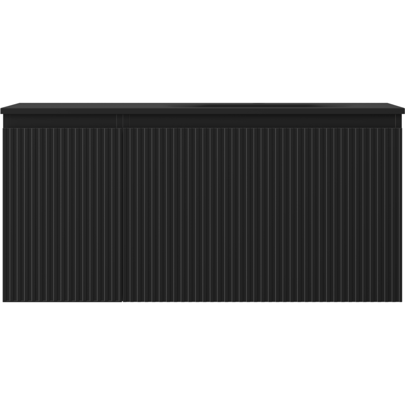 Mexen Rivel dulap de baie 100 cm cu lavoar Vela dreapta, 1S, 1D, șanfrenat, negru mat - 91A23-10047-3-BBFF71-W23P71