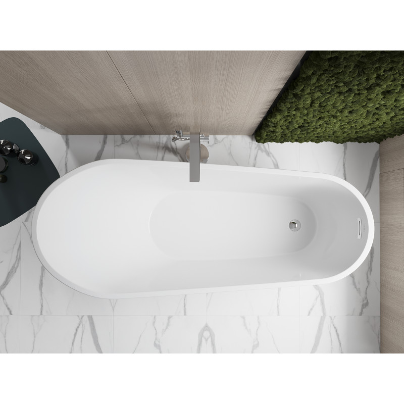 Mexen Oviedo cadă de baie independentă 170 x 76 cm, albă - 51561707600