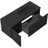 Mexen Rivel dulap baie 120 cm cu lavoar Vela dreapta, 1S, 1D, canelat, negru mat - 91A23-12047-3-BBFF71-W23P71
