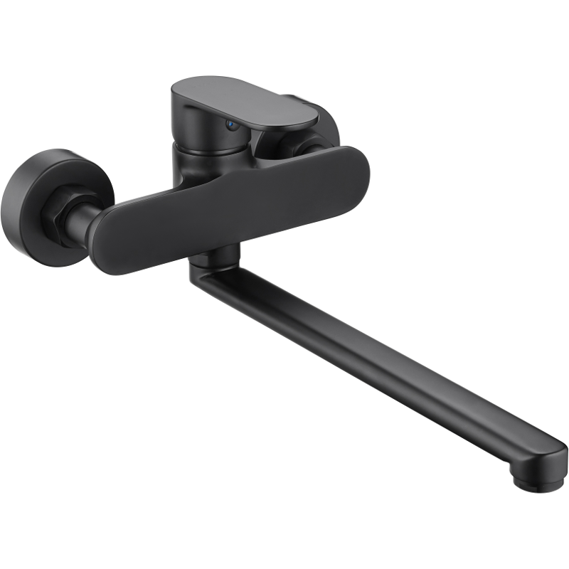 Mexen Milo baterie de baie cu gură de scurgere lungă, neagră - 71335-70