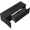 Mexen Rivel dulap de baie 160 cm cu lavoar Vela dreapta, 1S, 1D, canelurat, negru mat - 91A23-16047-3-BBFF71-W23P71