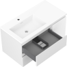 Mexen Orio dulap baie 90 cm cu lavoar Otis stânga, 2S, 1D, alb mat - 91A13-09047-3-BBFFF01-W18L01
