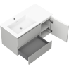 Mexen Orio dulap baie 90 cm cu lavoar Otis stâng, 2S, 1D, gri mat/alb mat - 91A13-09047-3-BBFFF62-W18L01