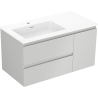Mexen Orio dulap baie 90 cm cu lavoar Otis stâng, 2S, 1D, gri mat/alb mat - 91A13-09047-3-BBFFF62-W18L01