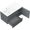 Mexen Orio dulap baie 90 cm cu lavoar Otis stânga, 2S, 1D, grafit mat/alb mat - 91A13-09047-3-BBFFF66-W18L01