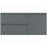 Mexen Orio Otis 100 cm-es fürdőszobaszekrény mosdóval bal oldali, 2S, 1D, grafit matt/fehér matt - 91A13-10047-3-BBFFF66-W18L01