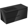 Mexen Orio dulap de baie 100 cm cu lavoar Otis stânga, 2S, 1D, negru lucios/negru mat - 91A13-10047-3-BBFFF70-W18L71