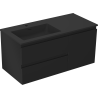 Mexen Orio dulap baie 100 cm cu lavoar Otis stânga, 2S, 1D, negru mat - 91A13-10047-3-BBFFF71-W18L71