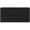 Mexen Orio dulap baie 100 cm cu chiuvetă Otis stânga, 2S, 1D, negru mat - 91A13-10047-3-BBFFF71-W18L71