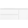 Mexen Orio dulap baie 120 cm cu chiuvetă Otis stânga, 2S, 1D, alb mat - 91A13-12047-3-BBFFF01-W18L01