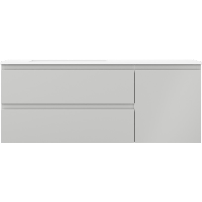 Mexen Orio dulap baie 120 cm cu lavoar Otis stânga, 2S, 1D, gri mat/alb mat - 91A13-12047-3-BBFFF62-W18L01