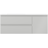 Mexen Orio dulap baie 120 cm cu lavoar Otis stânga, 2S, 1D, gri mat/alb mat - 91A13-12047-3-BBFFF62-W18L01