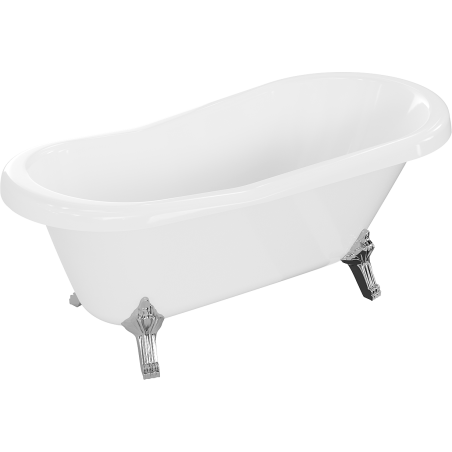 Cadă freestanding Mexen Retro 150 x 73 cm, albă, picioare cromate - 53251507300-00