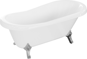 Cadă freestanding Mexen Retro 150 x 73 cm, albă, picioare cromate - 53251507300-00