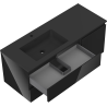 Mexen Orio dulap baie 120 cm cu lavoar Otis stâng, 2S, 1D, negru lucios/negru mat - 91A13-12047-3-BBFFF70-W18L71