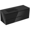 Mexen Orio dulap baie 120 cm cu lavoar Otis stânga, 2S, 1D, negru lucios/negru mat - 91A13-12047-3-BBFFF70-W18L71