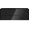 Mexen Orio dulap baie 120 cm cu lavoar Otis stâng, 2S, 1D, negru lucios/negru mat - 91A13-12047-3-BBFFF70-W18L71