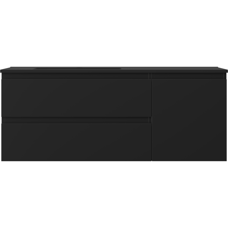 Mexen Orio dulap baie 120 cm cu lavoar Otis stânga, 2S, 1D, negru mat - 91A13-12047-3-BBFFF71-W18L71