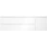 Mexen Orio dulap baie 160 cm cu lavoar Otis stâng, 2S, 1D, alb lucios - 91A13-16047-3-BBFFF00-W18L00