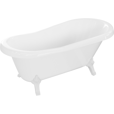 Mexen Retro cadă de baie freestanding 150 x 73 cm, albă, picioare albe - 53251507300-20