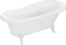 Mexen Retro cadă de baie freestanding 150 x 73 cm, albă, picioare albe - 53251507300-20