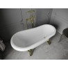 Mexen Retro cadă de sine stătătoare 150 x 73 cm, albă, picioare aurii - 53251507300-50
