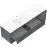 Mexen Orio dulap baie 160 cm cu lavoar Otis stâng, 2S, 1D, grafit mat/alb mat - 91A13-16047-3-BBFFF66-W18L01