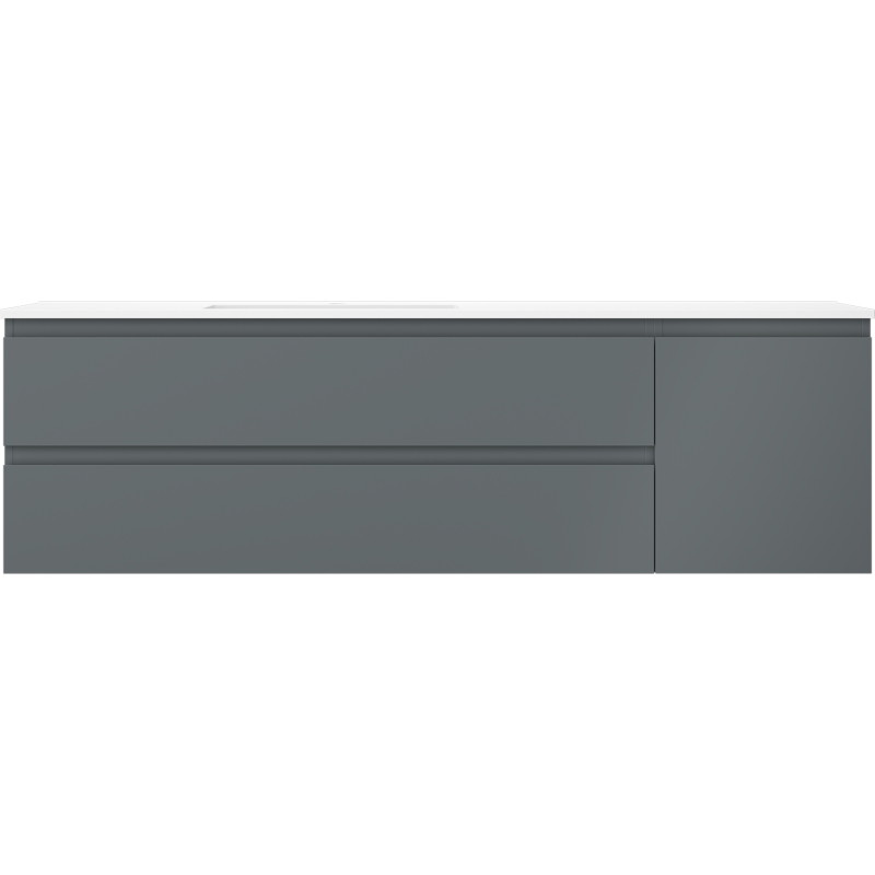 Mexen Orio dulap baie 160 cm cu chiuvetă Otis stânga, 2S, 1D, grafit mat/alb mat - 91A13-16047-3-BBFFF66-W18L01