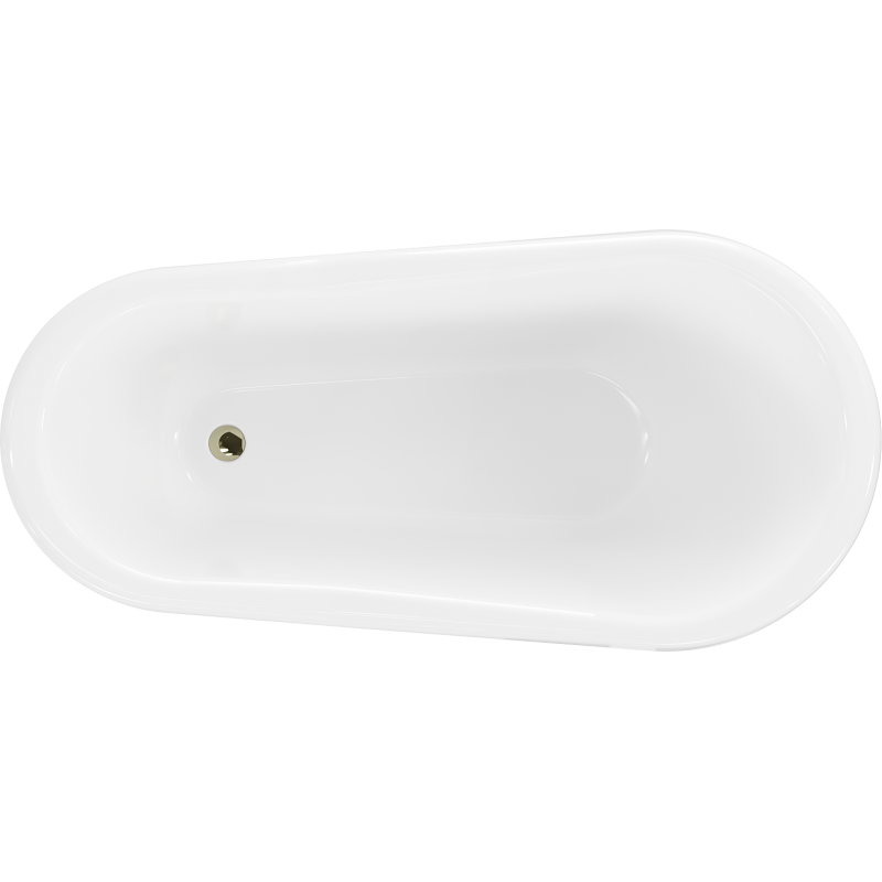 Mexen Retro cadă de baie freestanding 150 x 73 cm, albă, picioare aurii - 53251507300-50