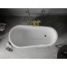 Mexen Retro cadă de sine stătătoare 150 x 73 cm, albă, picioare aurii - 53251507300-50
