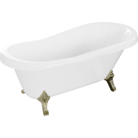 Mexen Retro cadă de baie freestanding 150 x 73 cm, albă, picioare aurii - 53251507300-50