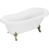 Mexen Retro cadă de baie freestanding 150 x 73 cm, albă, picioare aurii - 53251507300-50