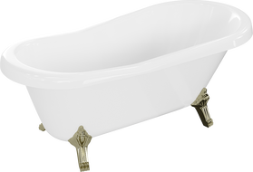 Mexen Retro cadă de baie freestanding 150 x 73 cm, albă, picioare aurii - 53251507300-50