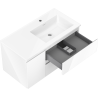 Mexen Orio dulap baie 90 cm cu lavoar Otis dreapta, 2S, 1D, alb lucios - 91A13-09047-3-BBFFF00-W18P00