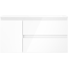 Mexen Orio dulap baie 90 cm cu chiuvetă Otis dreaptă, 2S, 1D, alb lucios - 91A13-09047-3-BBFFF00-W18P00