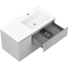 Mexen Orio dulap de baie 90 cm cu lavoar Otis dreapta, 2S, 1D, gri mat/alb mat - 91A13-09047-3-BBFFF62-W18P01