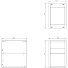 Mexen Orio 90 cm-es fürdőszobai szekrény Otis jobb oldali mosdóval, 2 fiók, 1 ajtó, grafit matt/fehér matt