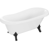 Mexen Retro cadă de baie freestanding 150 x 73 cm, albă, picioare negre - 53251507300-70