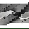 Mexen Retro szabadon álló kád 150 x 73 cm, fehér, fekete lábak - 53251507300-70