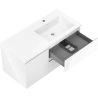 Mexen Orio dulap baie 100 cm cu lavoar Otis dreapta, 2S, 1D, alb lucios - 91A13-10047-3-BBFFF00-W18P00