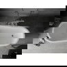 Mexen Retro cadă de baie independentă 150 x 73 cm, albă/neagră, picioare crom - 53251507375-00