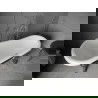 Mexen Retro cadă de baie independentă 150 x 73 cm, albă/neagră, picioare crom - 53251507375-00